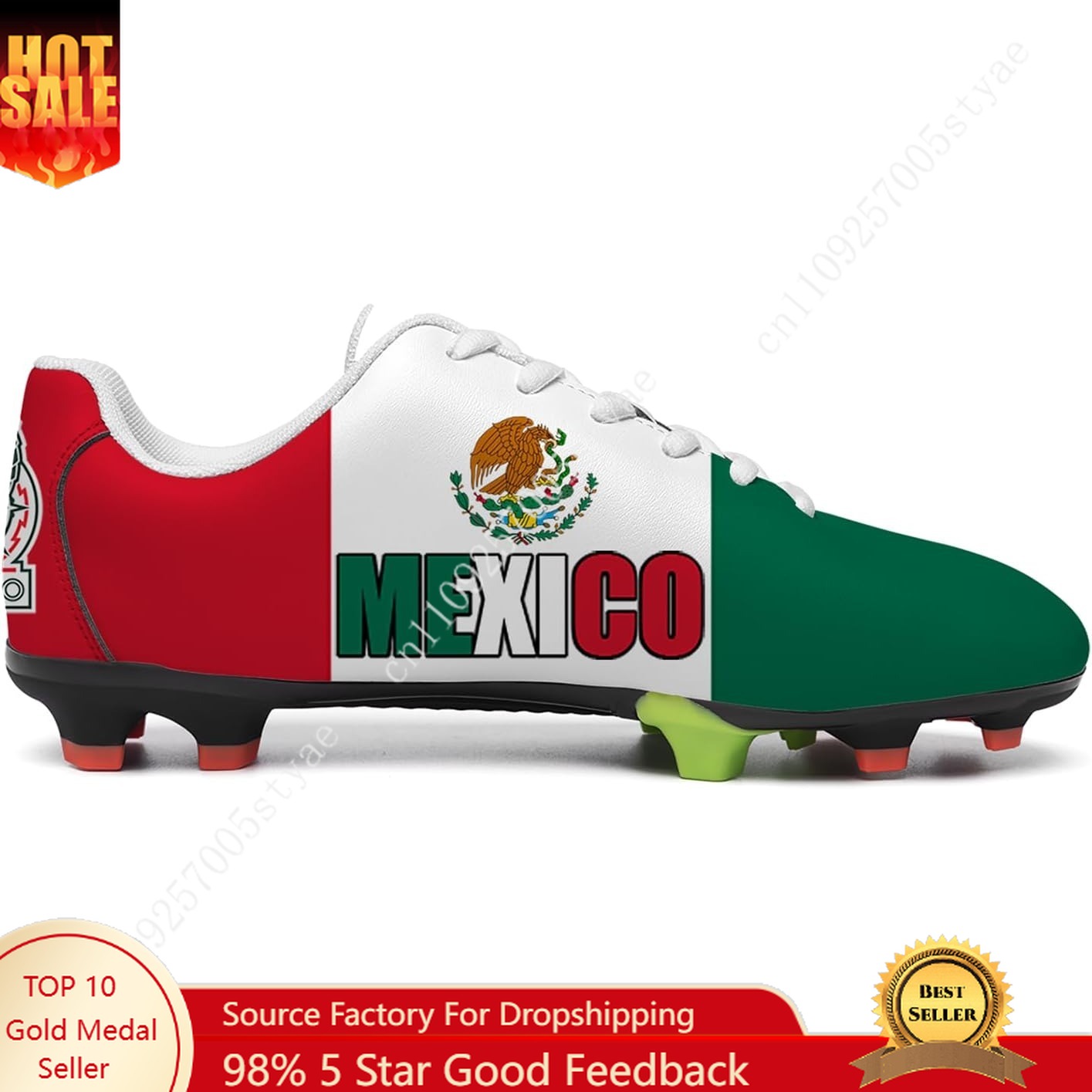 Sneaker Career - Mexico Vlag Mexicaanse Voetbalschoenen Heren Dames