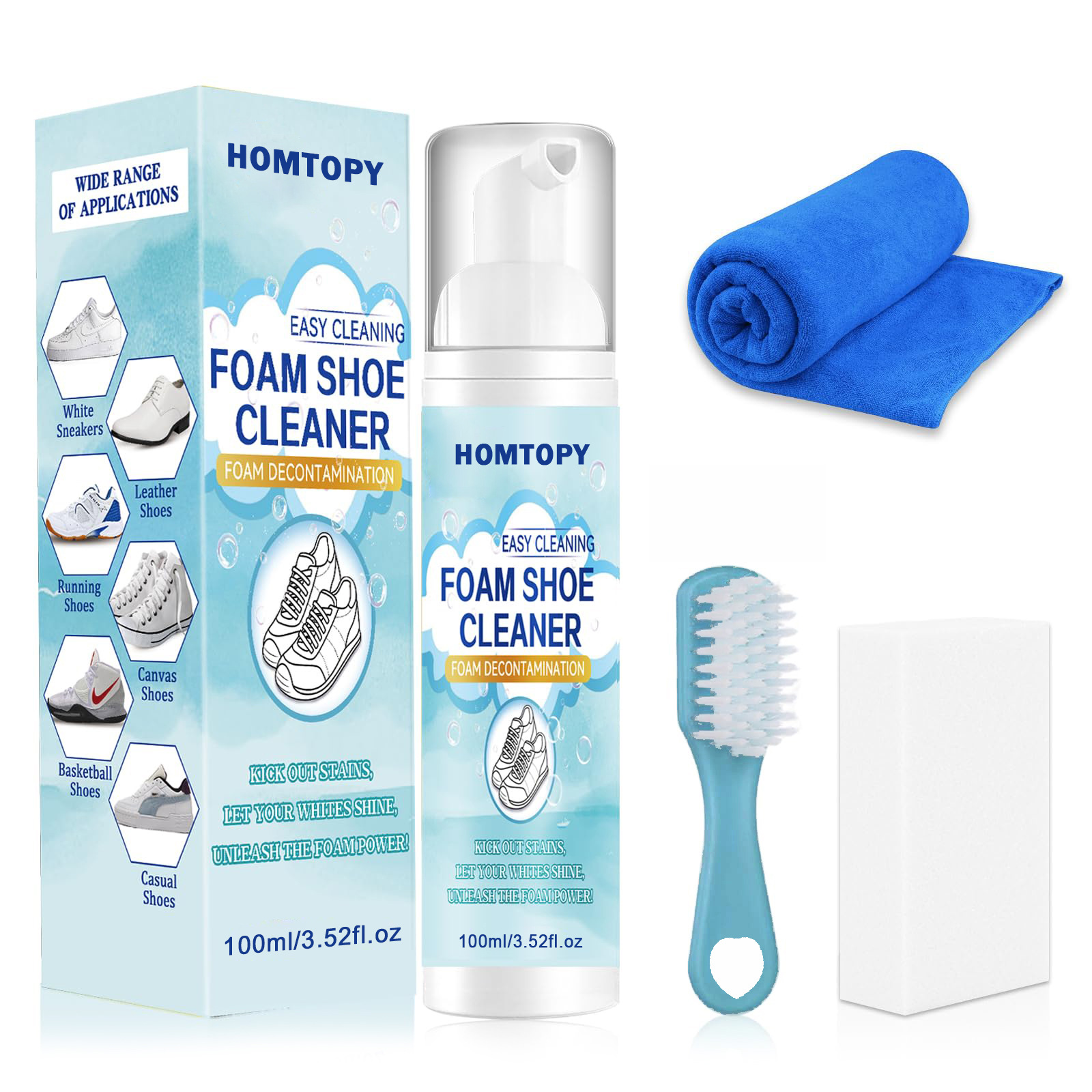 Sneaker Care Accessories - Schoenreinigingsset, sneakerreiniger verwijdert vuil en vlekken,